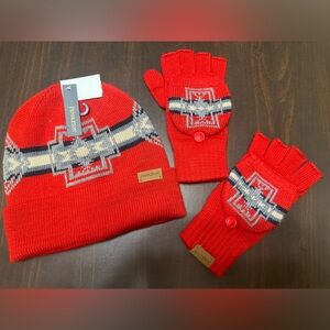 Pendleton Knit Beanie and Matching Gloves